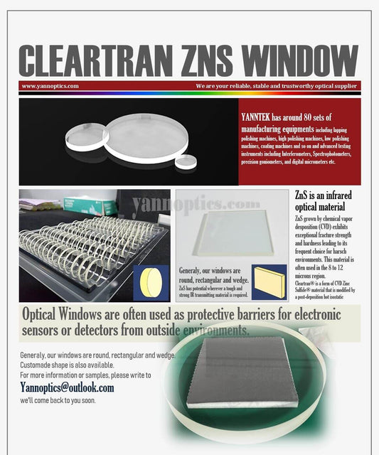 CVD Zinc sulfide (ZnS) optical window